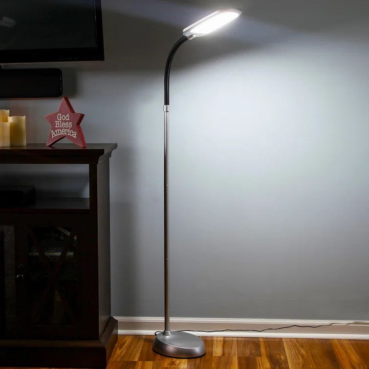ArcLitespan Kids 55" Adjustable Silver LED Floor Lamp