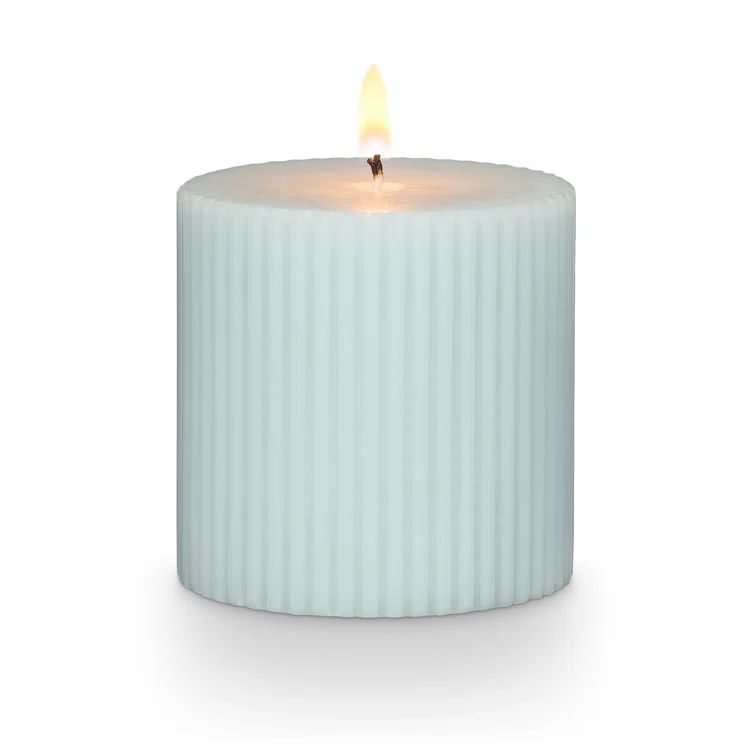 Seline Fresh Sea Salt Blue Soy Pillar Candle