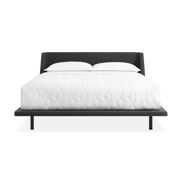 Full Vesper Charcoal Upholstered Metal Frame Platform Bed