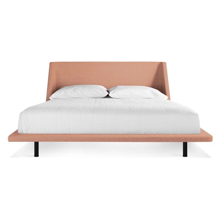 Edwards Tomato Queen Upholstered Metal Frame Bed with Headboard