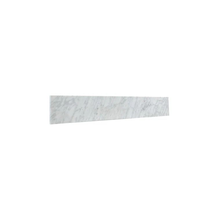 21" White Cararra Marble Bathroom Side Splash