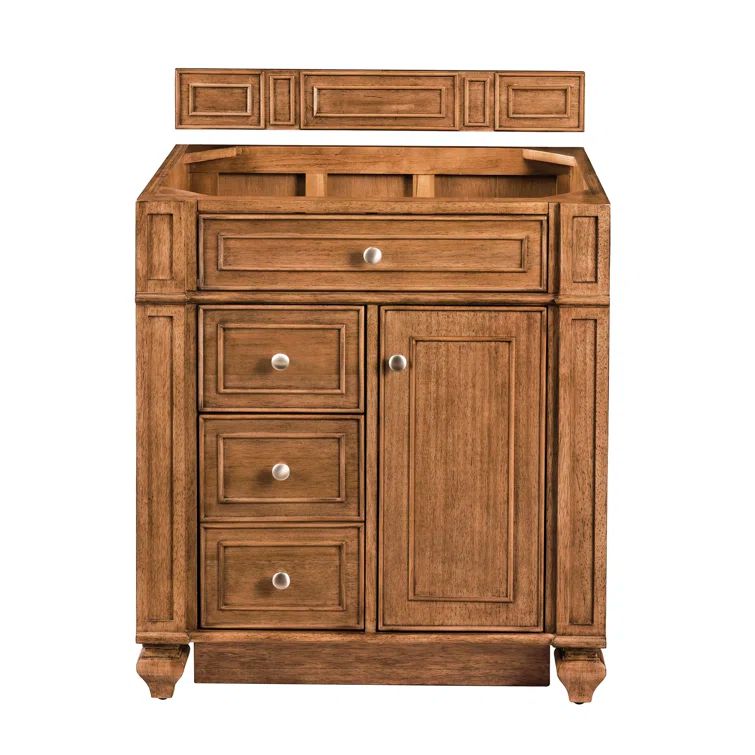 Saddle Brown 30" Solid Surface Single Vanity with Porcelain Sink
