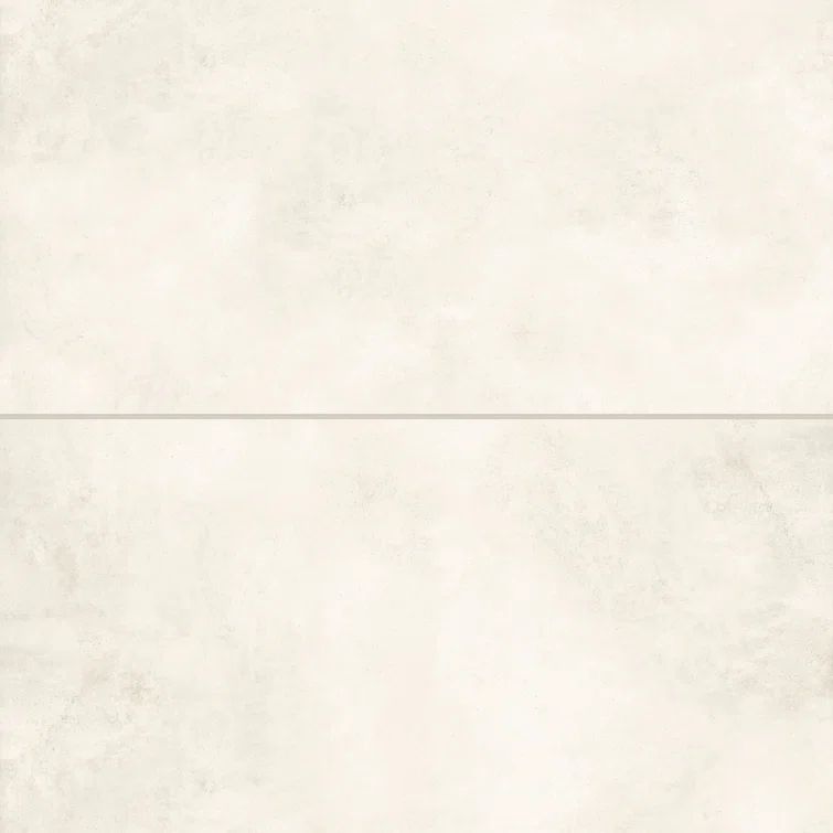 Shandar 24'' x 48'' Matte White Porcelain Marble Look Tile