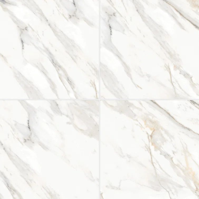 Shandar 24" x 24" Polished Porcelain Marble Look Tile