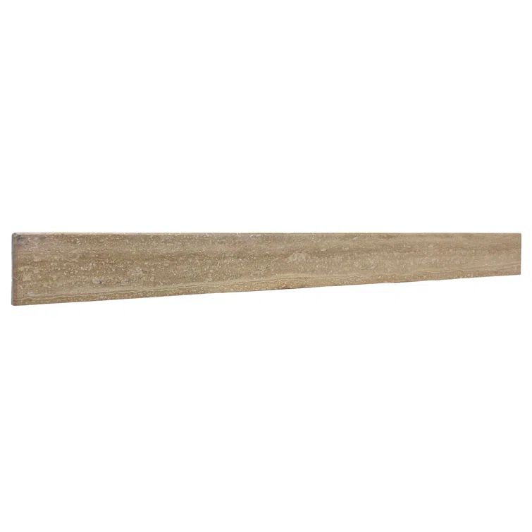 62" Beige Travertine Stone Bathroom Backsplash