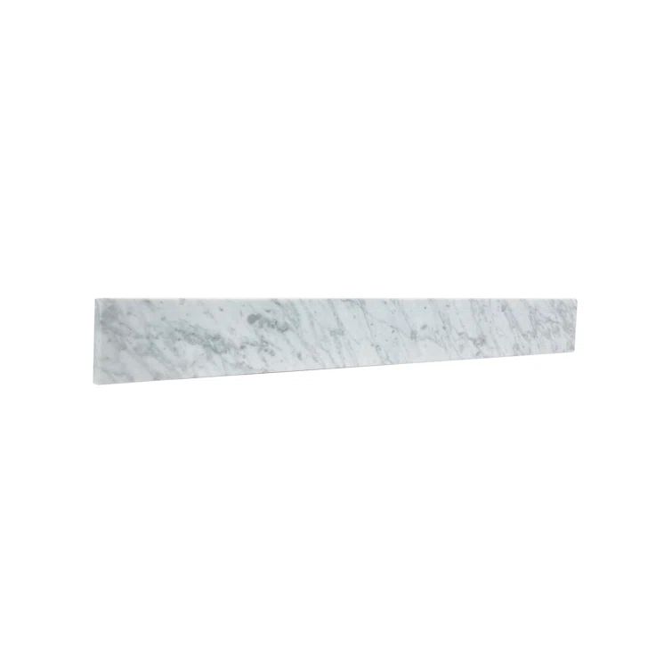 37" White Cararra Marble Scratch Resistant Backsplash