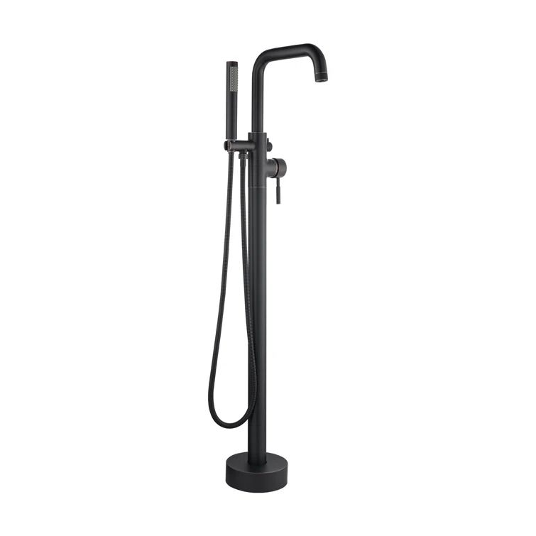 Oil Rubbed Bronze Freestanding Tub Filler with Hand Shower