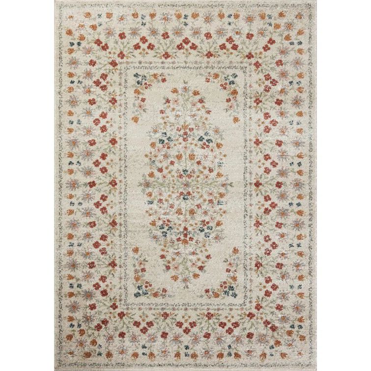 Laurel Linen Floral Medallion 2'-8" x 8' Runner Rug