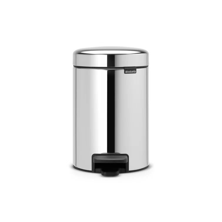 Brilliant Steel Round Pedal Bin with Slow Close Lid