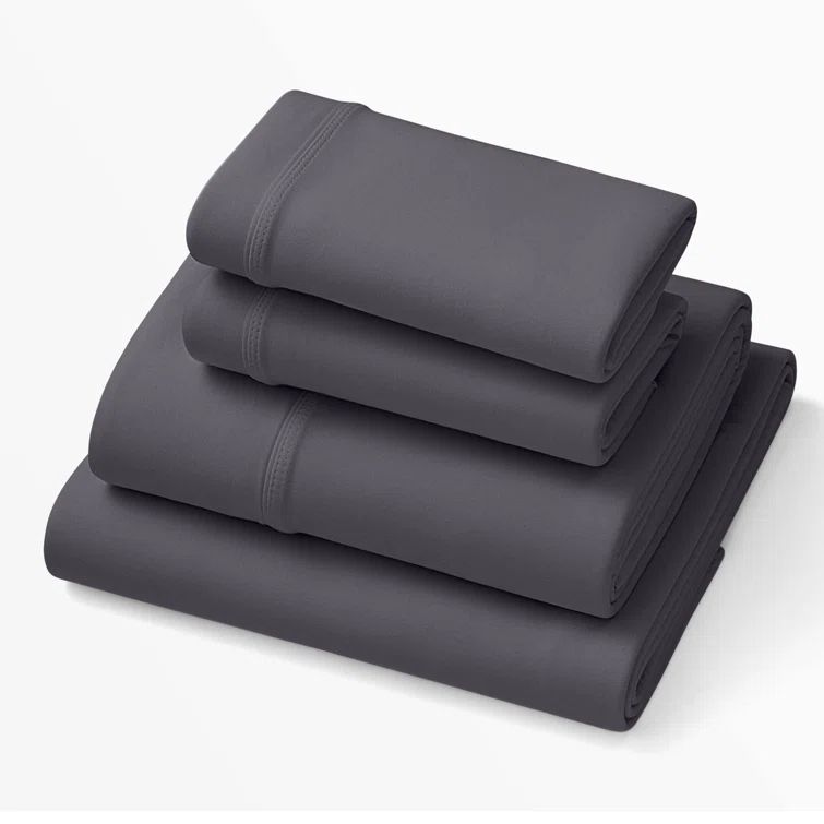 Stormy Gray Queen Bamboo and Polyester Sheet Set