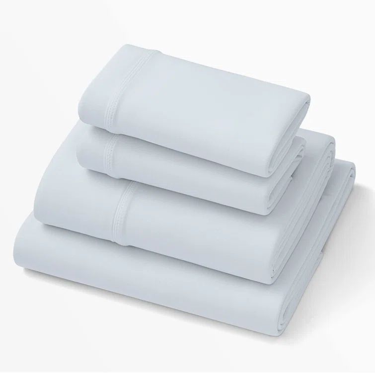 Morning Mist Light Blue Bamboo Queen SoftStretch Sheet Set