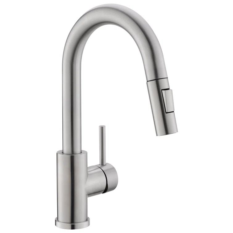 Brushed Nickel Single Handle Pull-Out Spray Kitchen Faucet