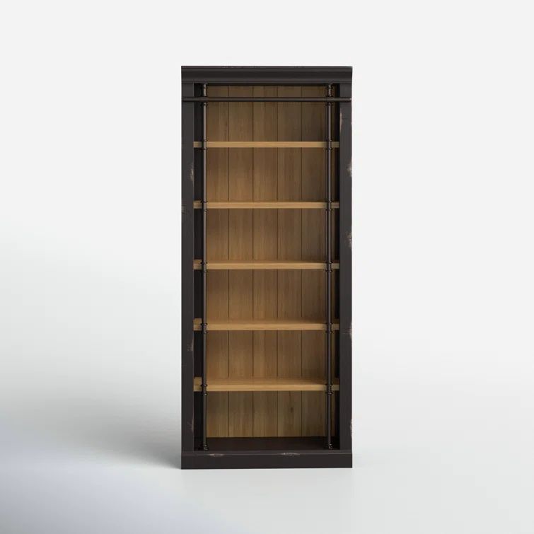 Toulouse Aged Ebony and Warm Honey Adjustable Bookcase