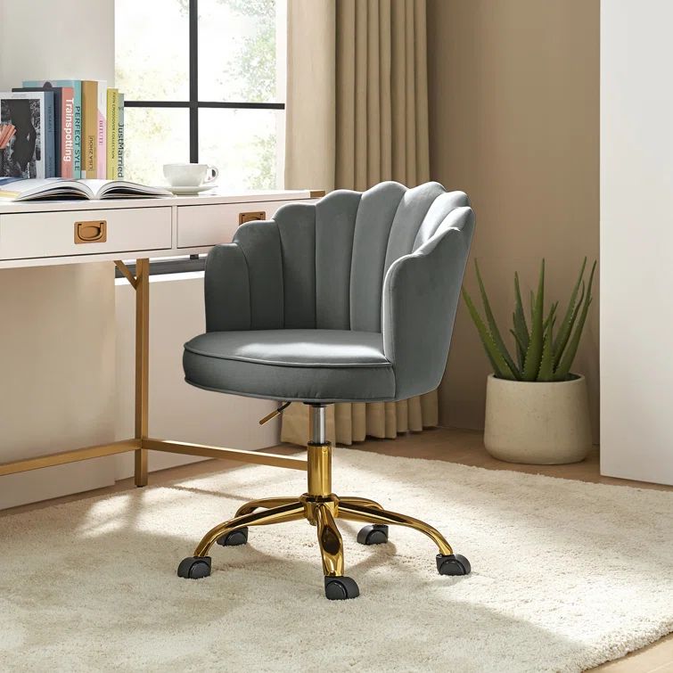 Belanda 23'' W Modern VelvetTask Chair with Tufted Back