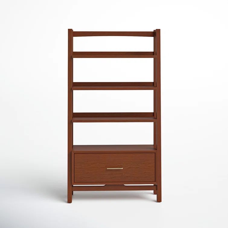 Landon 77'' Mahogany Mid-Century Modern Large Etagere