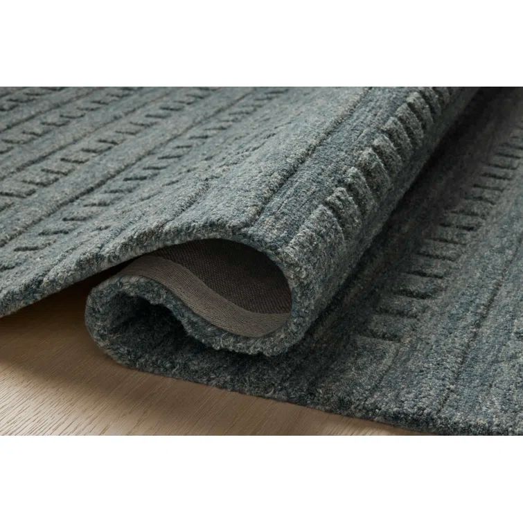 Bradley Teal Hand-Tufted Wool Rectangular Area Rug Sample
