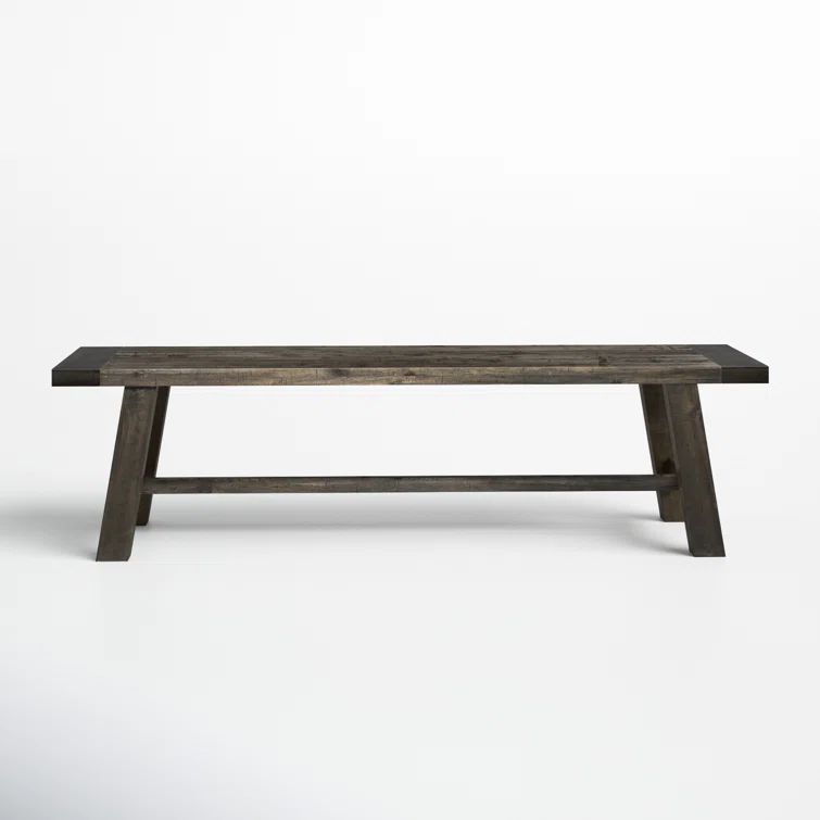 Salvaged Gray Acacia Wood Rustic Dining Bench