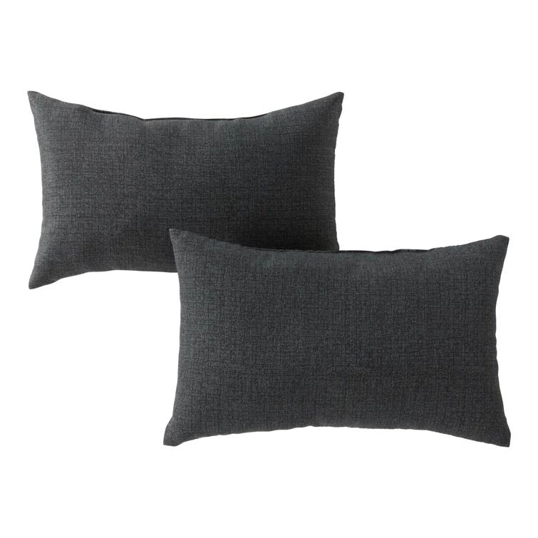 Carbon 19" x 12" Rectangular Outdoor Lumbar Pillows Set