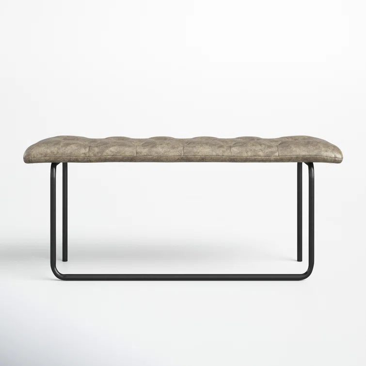Aria Antique Gray Tufted Entryway Bench