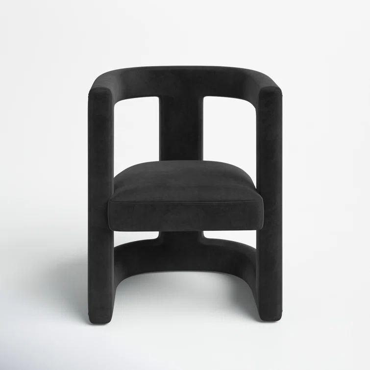 Ada Black Velvet Handcrafted Birch Accent Chair