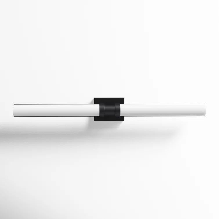 Midnight Black Dimmable LED Vanity Light with Frosted Diffuser