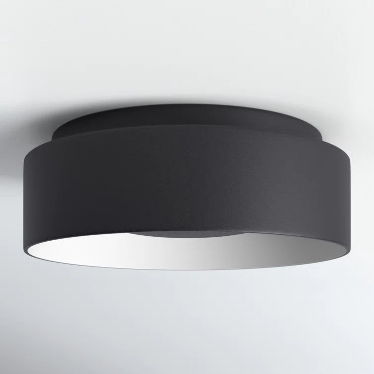 Orbit Modern Black Acrylic LED Flush Mount Light