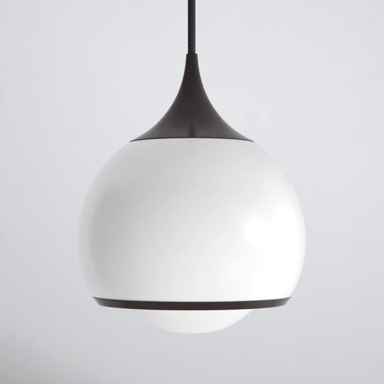 Reese Old Bronze Opal Glass Globe Dimmable Pendant