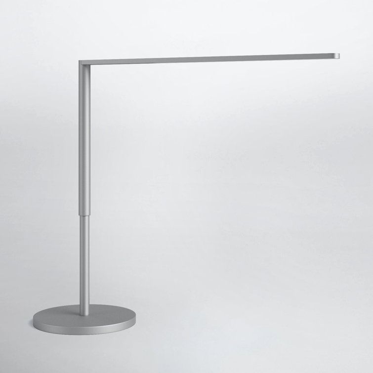Sleek Lady7 Silver Adjustable LED Desk Lamp with USB