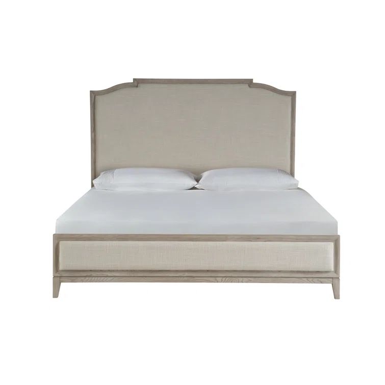 King Upholstered Bed with Soft Matte Black Hardware