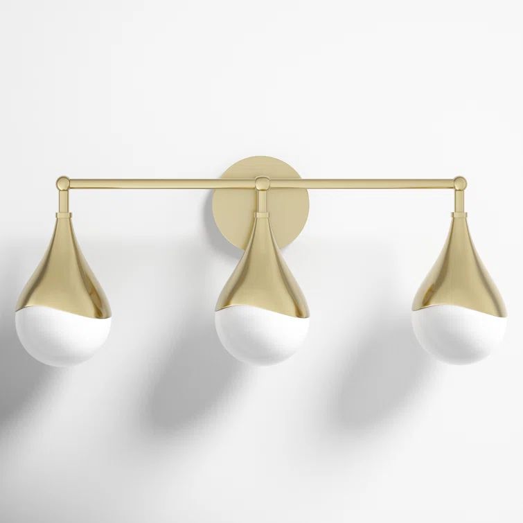 Algiers Aged Brass 3-Light Frosted Opal Vanity Light