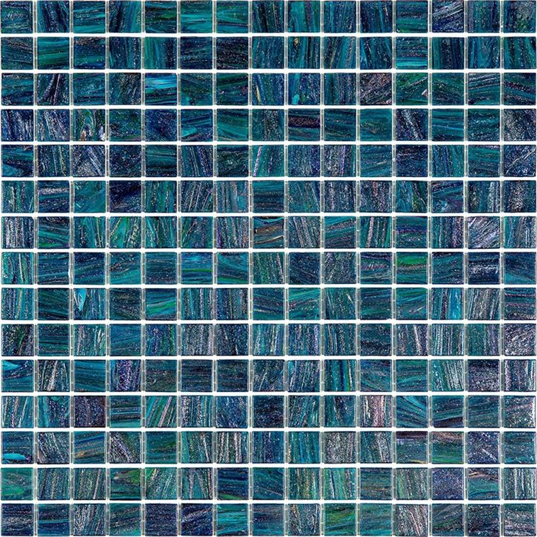Celestial Pine Green Glossy Glass Mosaic Wall and Floor Tile