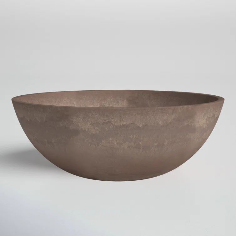 Taupe Eco-Friendly PSW 8'' Round Garden Bowl Planter