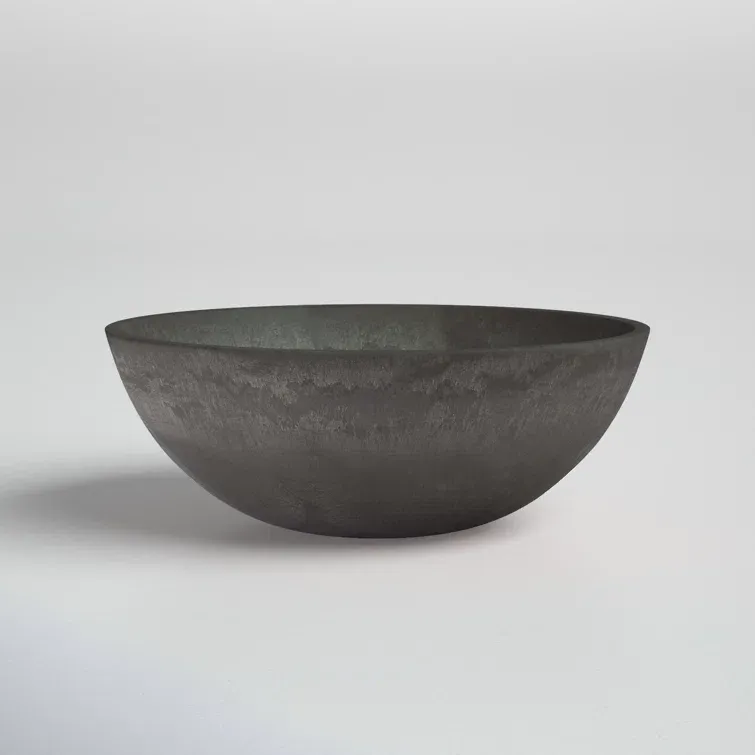 Eco-Friendly Dark Charcoal 8" Round Indoor/Outdoor Planter