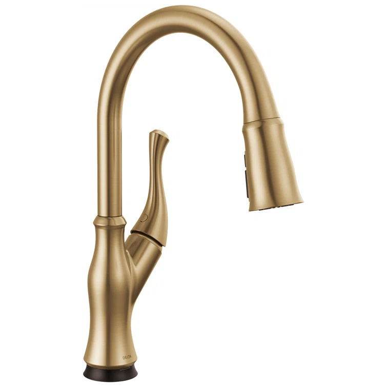 Champagne Bronze Touch Kitchen Faucet with Pull-out Spray