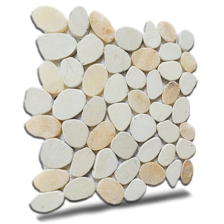 Oyster Natural Stone Pebble Mosaic Tile for Bathroom and Outdoor Deck