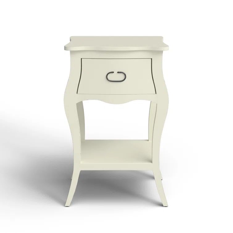 Esmerelda Transitional Mango Wood & Iron 1-Drawer Nightstand