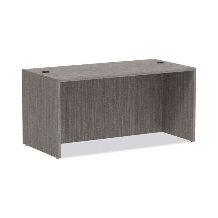 Gray Laminate Desk Shell with Cable Management