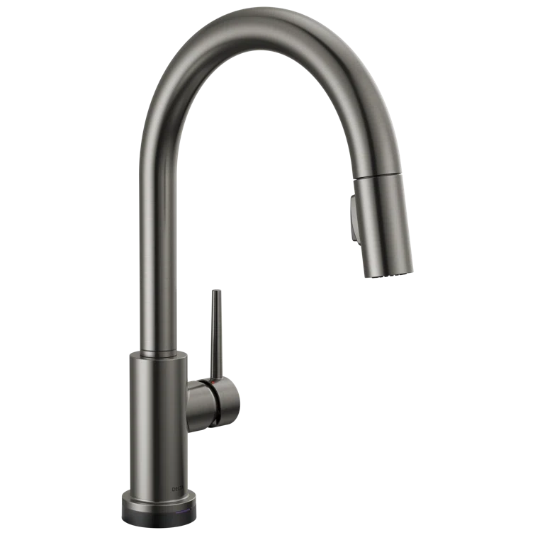 Black Stainless Steel Touchless Kitchen Faucet with Pull-out Spray