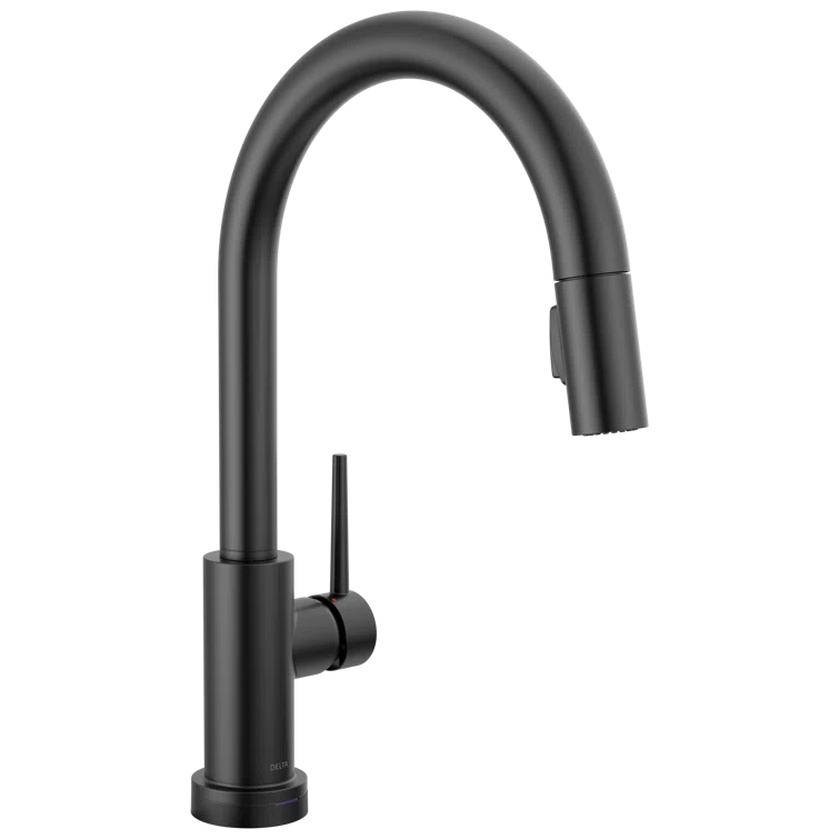 Matte Black Touchless Kitchen Faucet with Pull-out Spray