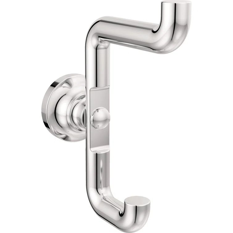 Polished Chrome Modern Double Towel Hook
