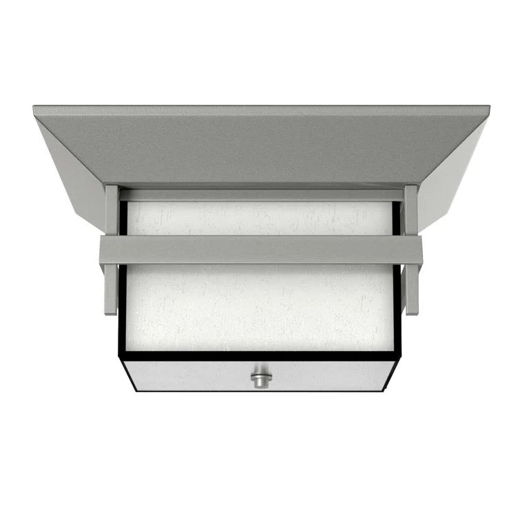 Titanium Aluminum 2-Light Flush Mount Ceiling Fixture