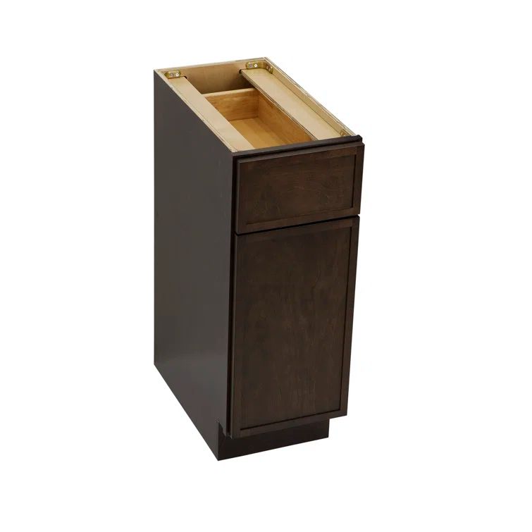 Brown Birch Plywood Freestanding Single Base Storage Cabinet