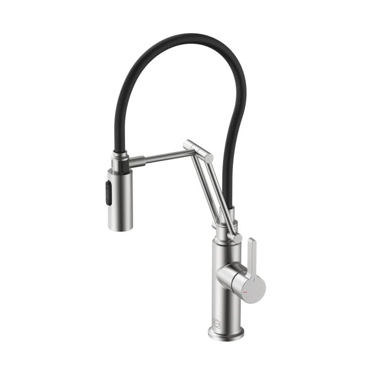 Brushed Nickel Single-Handle Pull-Down Spray Kitchen Faucet
