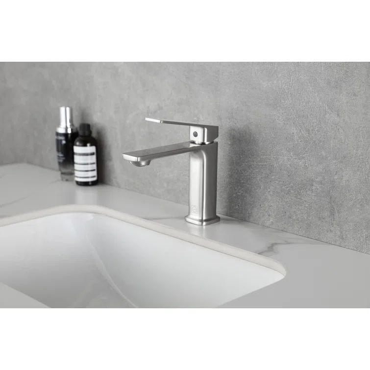 Lena Brushed Nickel Single-Handle Bathroom Faucet