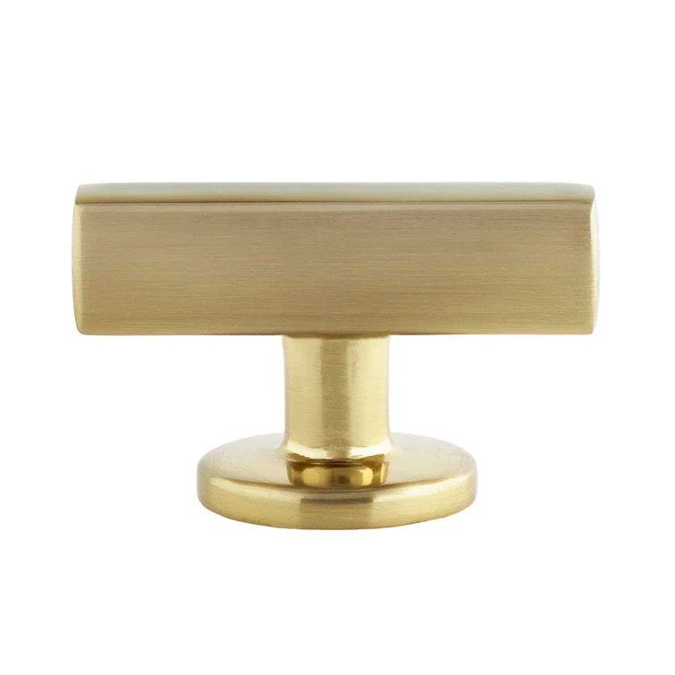 Flynn Satin Brass Modern T-Handle Bar Knob