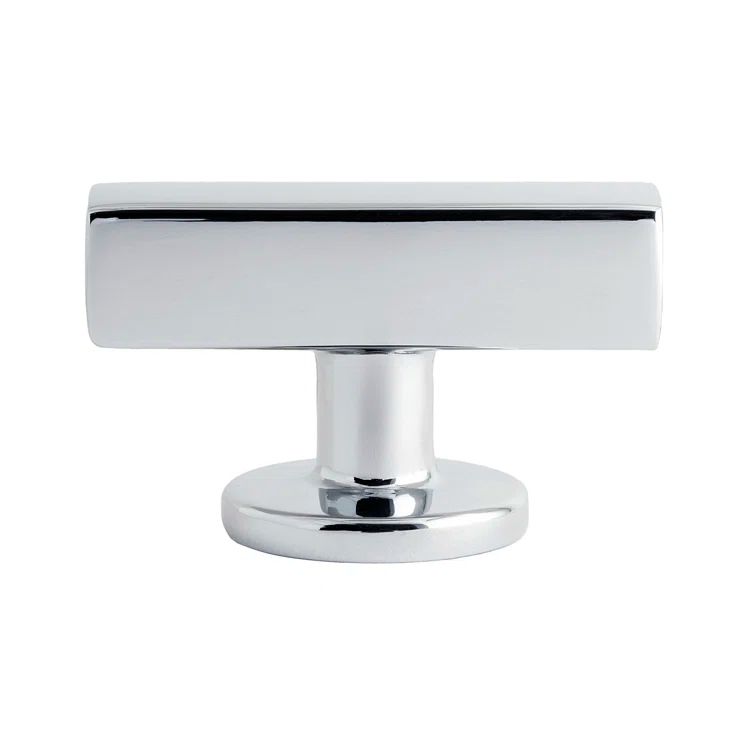 Flynn Chrome Brushed T-Handle Bar Knob with Mounting Hardware