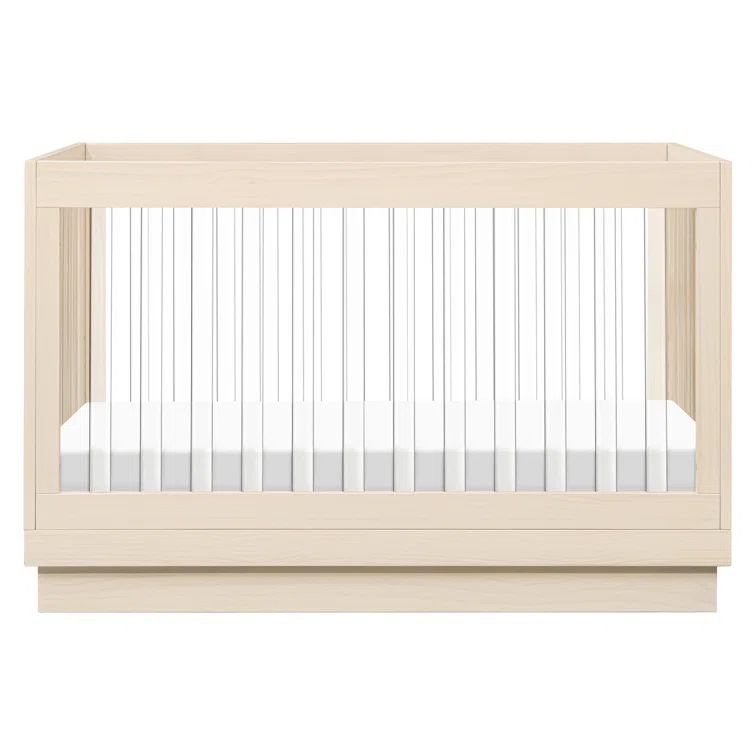 Washed Natural Pine and Acrylic 3-in-1 Convertible Crib