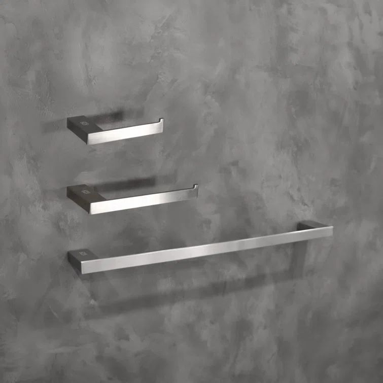 Sofia Brushed Nickel 3-Piece Stainless Steel Bathroom Hardware Set