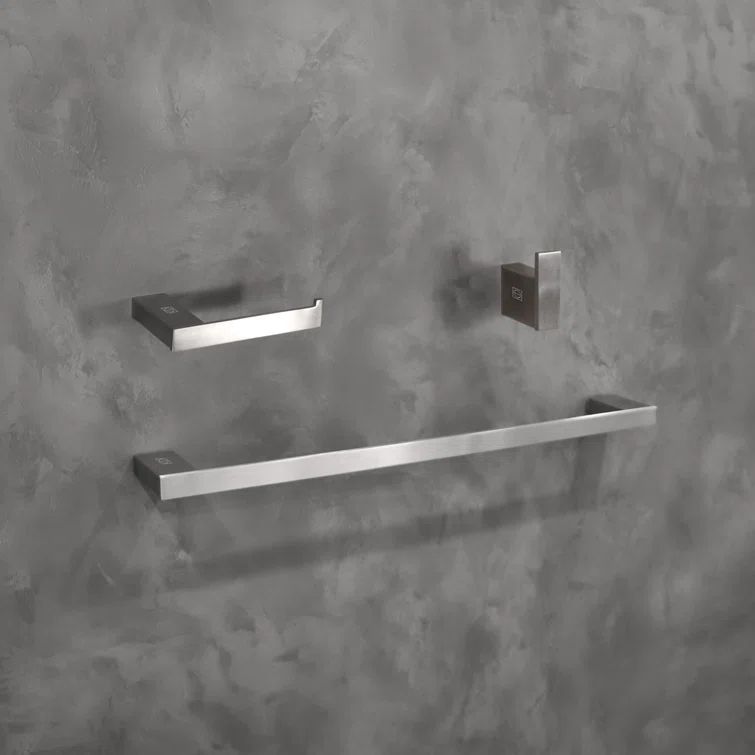 Sofia Brushed Nickel 3-Piece Stainless Steel Bathroom Hardware Set