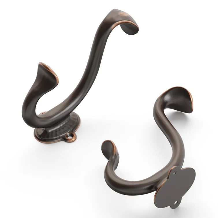 Distressed Bronze Traditional Wall Mount Hook Set
